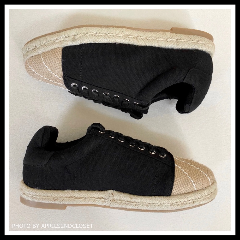 CATHERINE MALANDRINO BLACK ESPADRILLE SNEAKERS A3C - Picture 7 of 8